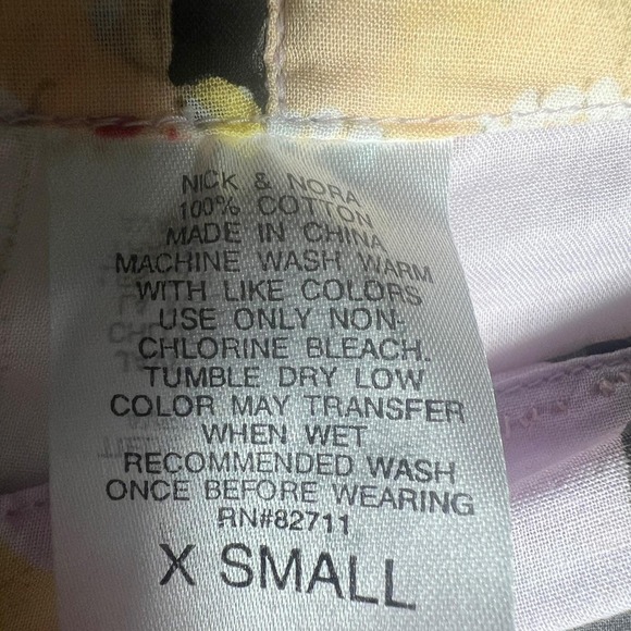 Nick & Nora Vintage Pajama Set in Love and Marriage Print, Women's Size XS - Picture 8 of 16